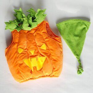 HALLOW'S EVE BABY Pumpkin Costume with hat BABY 6-9 Month Halloween Costume
